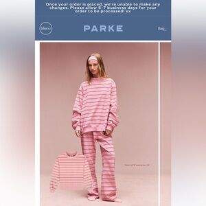 PARKE Striped Mockneck Pullover Valentine’s Day drop